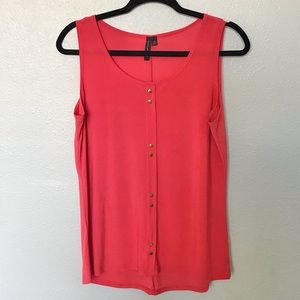 Coral sleeveless Blouse